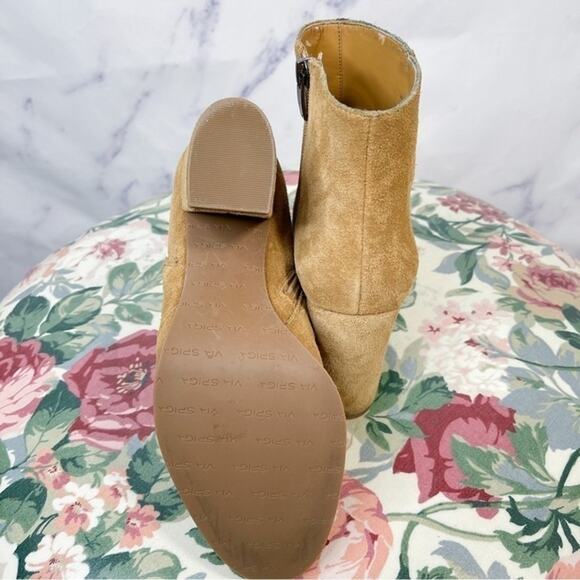 Via Spiga | Tan Suede Heel Booties | 7 - Picture 5 of 12